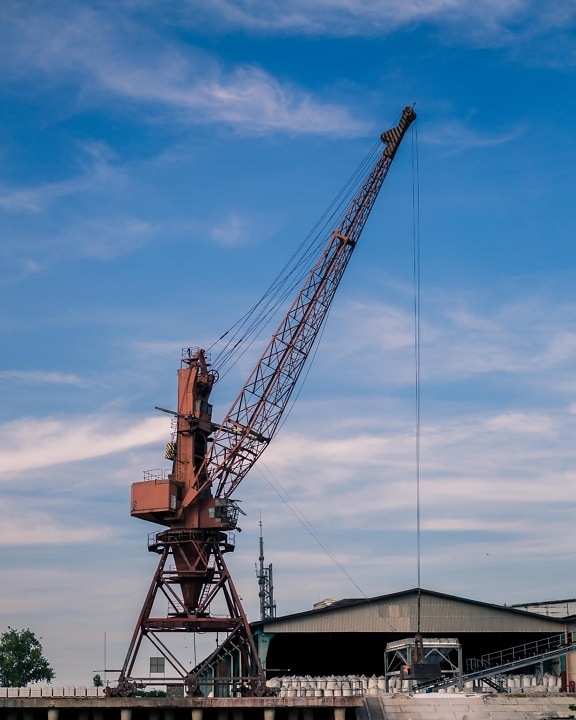 industry, factory, crane, machine, heavy, cargo, construction, steel, machinery, industrial