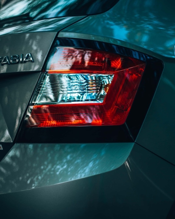 bumper, Skoda, light, metallic, diode, reflection, car, bright, technology, shining