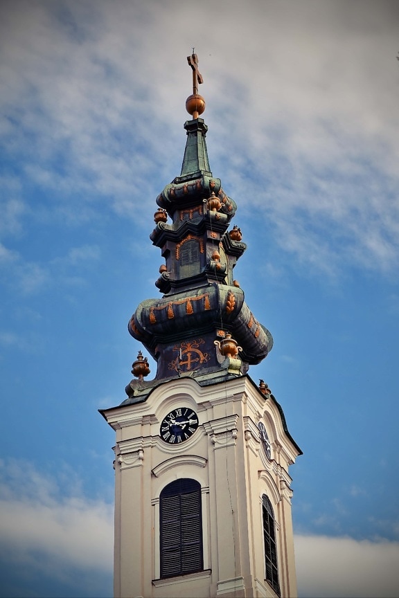 kirketårnet, ornament, barokk, Bysantinsk, spektakulære, arkitektur, ortodokse, religion, kirke, gamle