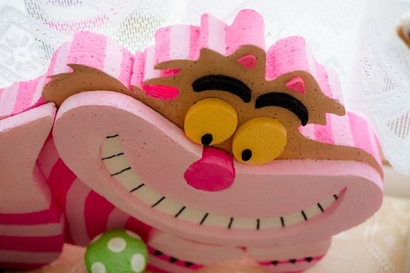 gracioso, juguete, rosado, Monster, cara, sonrisa, celebración, cumpleaños, diversión, brillante