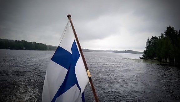 Finland flag, boat, trip, cruise ship, yacht, sail, water, sea, wind, ocean