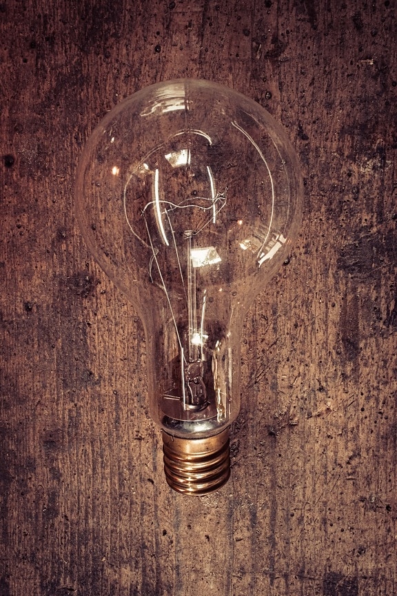 ampoule, invention, idée, style ancien, vintage, réflexion, brillante, filament, électricité, vieux