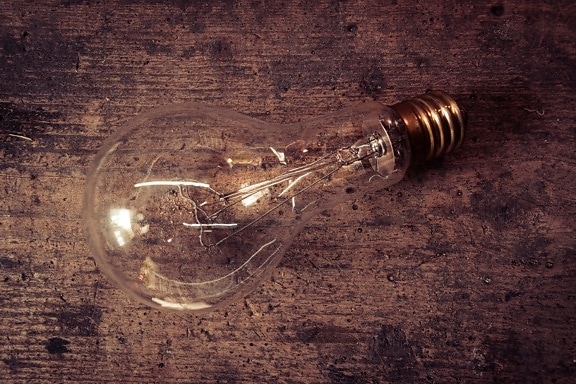 ampoule, sale, gros, style ancien, électricité, ampoule, invention, retro, créativité, lumière