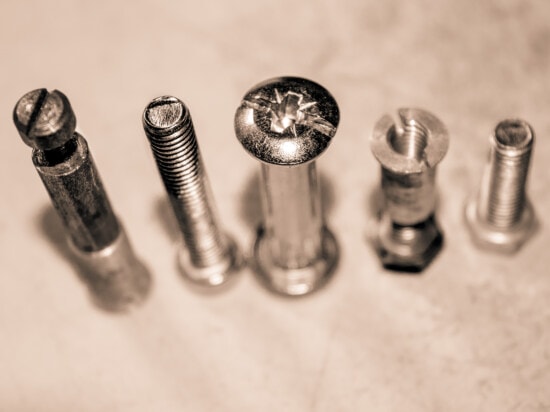 steel, stainless steel screw, mechanic, industry, metallic, parts, chrome, monochrome, sepia