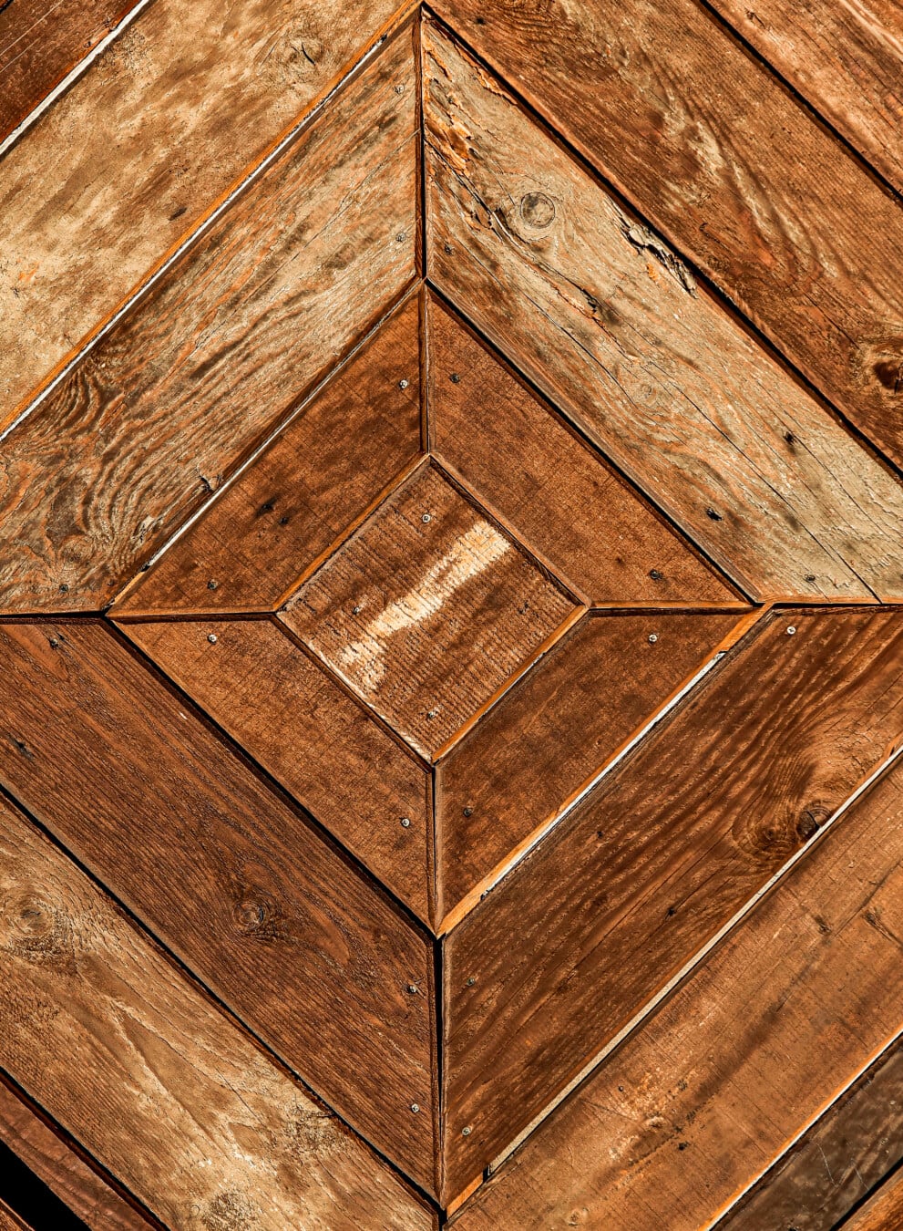 geométrica, forma, textura, madera, roble, madera dura, vertical, carpintería, madera, marrón