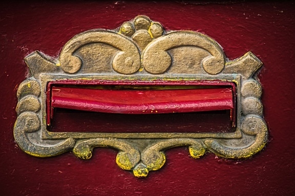 bronze, mailbox, ornament, cast iron, antique, close-up, decoration, texture, old, metallic