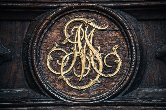 Schnitzereien, Panel, aus Holz, handgefertigte, goldener Schein, Dekoration, einzigartige, Tischlerei, Symbol, alt