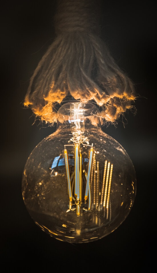 light bulb, hanging, rope, bright, lumen, flare, luminescence, wire, flame, hot
