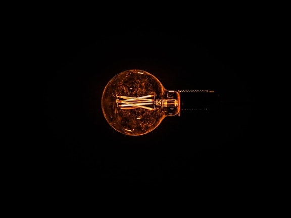 historic, old style, vintage, light bulb, background, black, flare, wires, lamp, dark