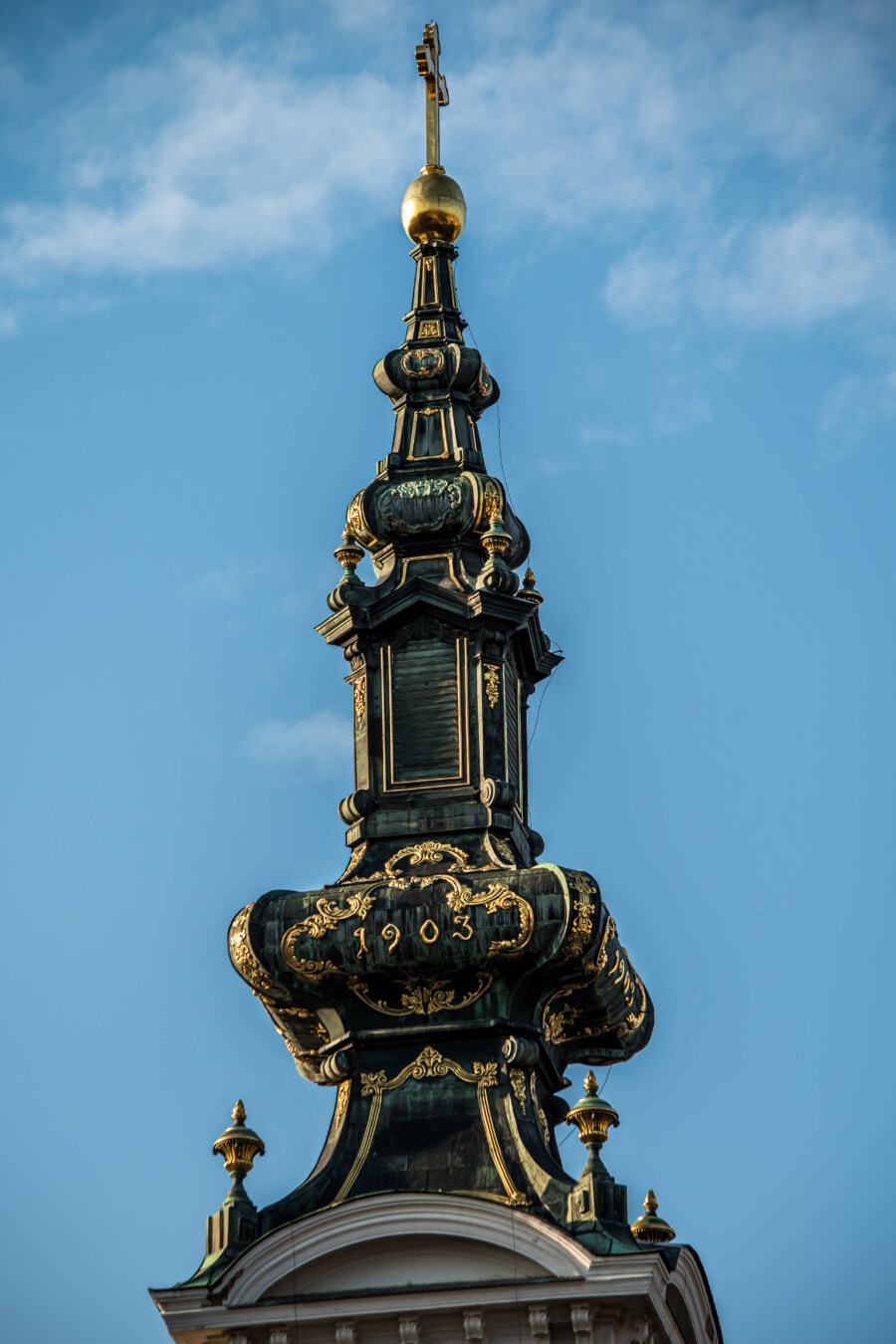 ortodoxa, Ruso, Torre de la iglesia, arquitectura, antigua, antiguo, Bronce, barroco, oro, antiguo