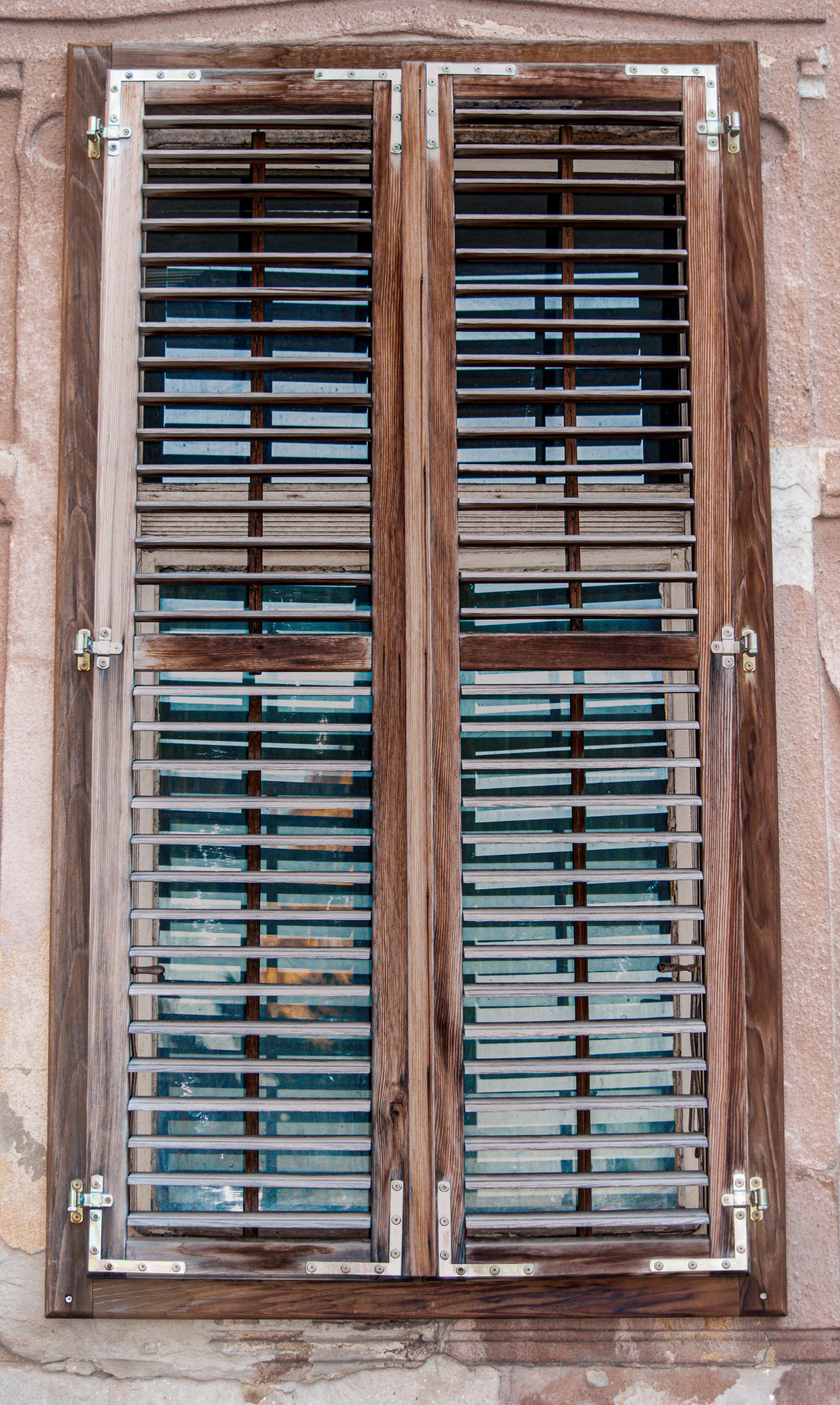 Free picture: wooden, closed window shutters, close, handmade, old style, architecture, wood, old, house, retro