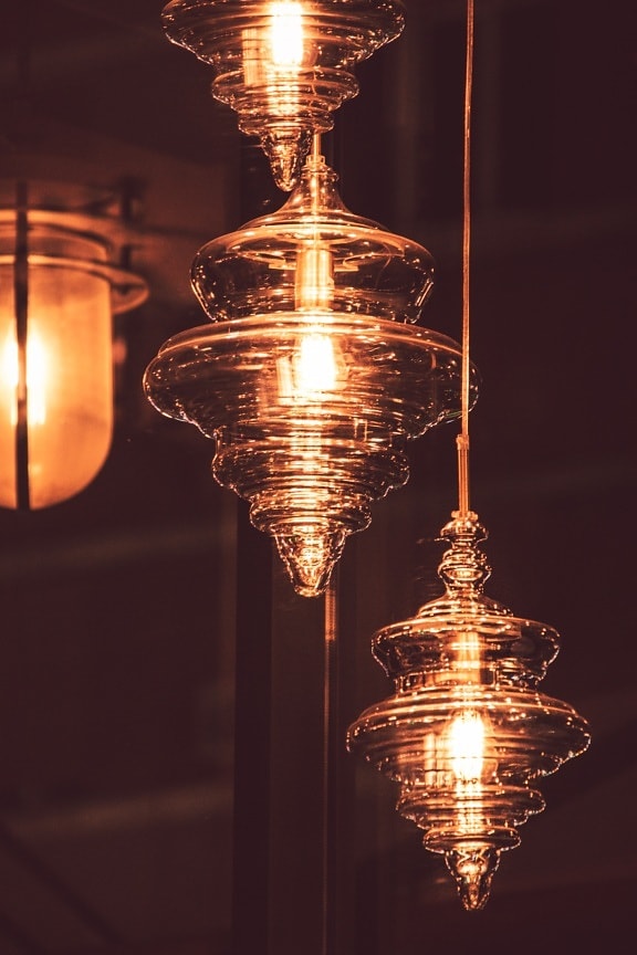 shape, modern, chandelier, flare, glossy, crystal, glass, lamp, light, lantern
