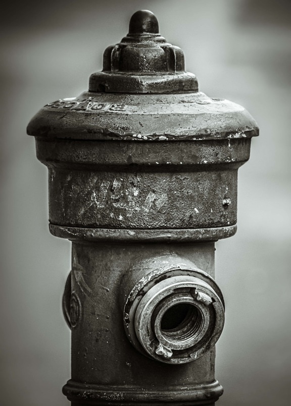black and white, monochrome, hydrant, sepia, cast iron, iron, device, old, antique, vintage