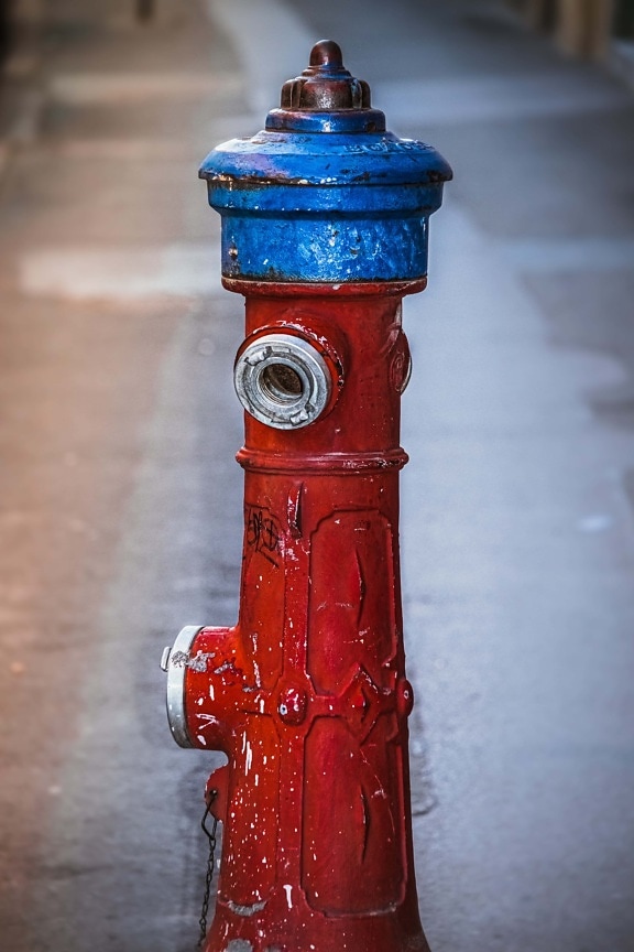 hydrant, dark red, classic, old, faucet, antique, steel, retro, street, dirty