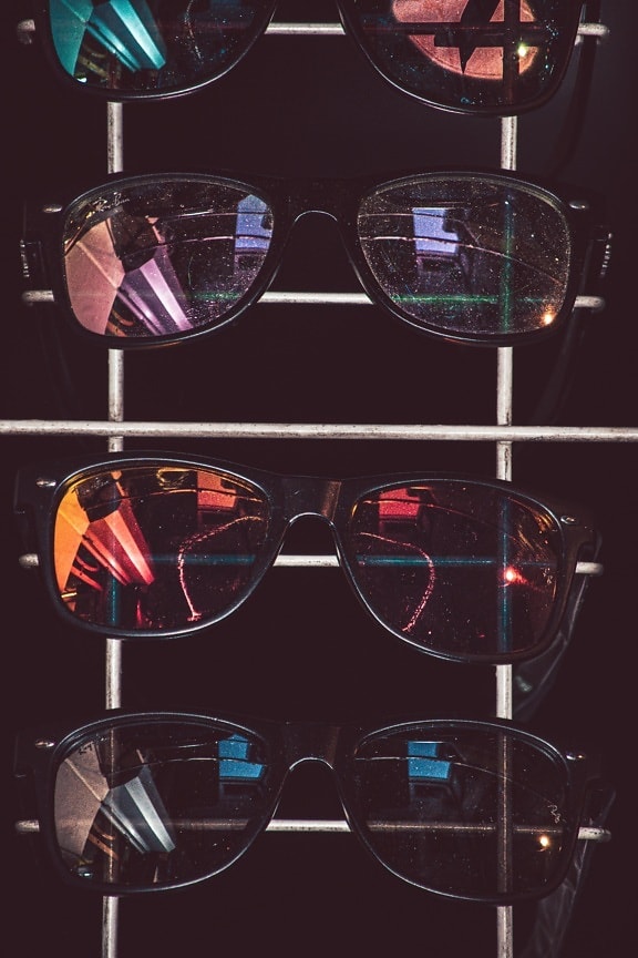 γυαλιά οράσεως, μοντέρνο, γυαλιά ηλίου, κατάστημα, εμπορεύματα, Ψώνια, προϊόντα, σχεδιασμός, φως, τέχνη