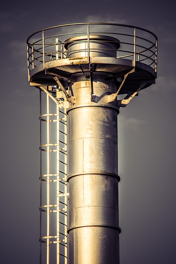 gas well, petroleum, refinery, smog, chimney, pollution, factory, water tower, reservoir, tank