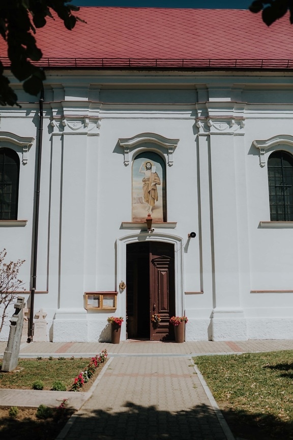 front door, gateway, orthodox, gravestone, church, grave, cemetery, wall, fine arts, saint