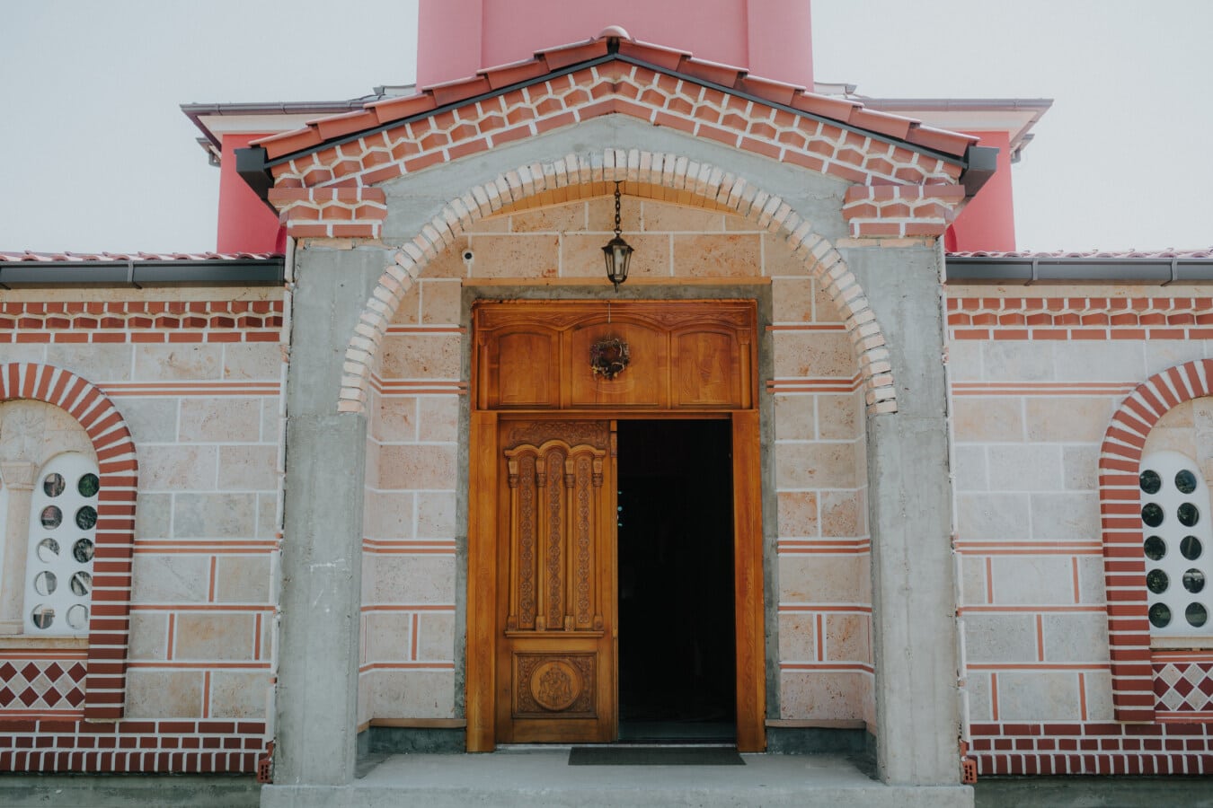ortodoxa, Ruso, iglesia, monasterio, puerta de entrada, puerta de entrada, puerta, fachada, arquitectura, tradicional