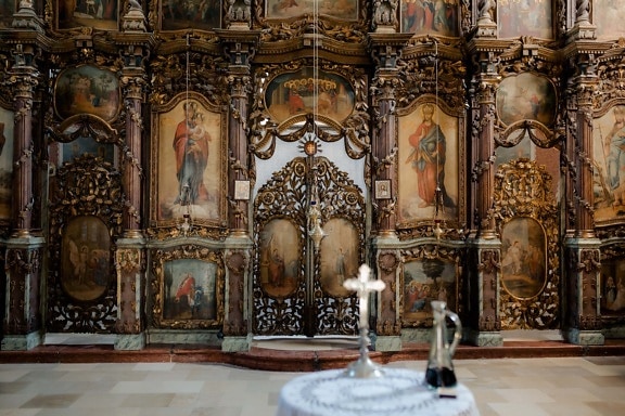 oltar, svetac, veličanstven, crkva, pravoslavlje, ruski, fina umjetnost, religija, struktura, katedrala