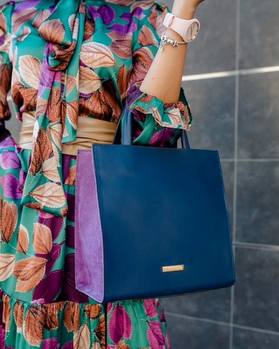 renkli, elbise, el çantası, koyu mavi, büyük, alışveriş, moda, kadın, Satılık, kız