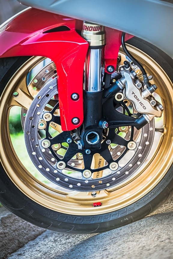 motorcycle, aluminum, shining, rim, brake, disk, system, modern, tire, close-up