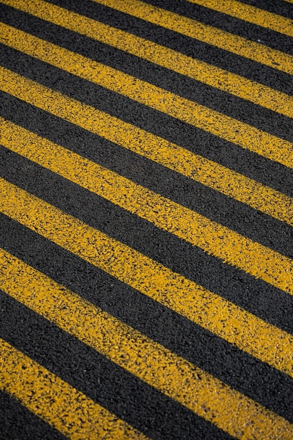 asphalt, bitumen, concrete, yellow, stripes, texture, line, pattern, straight, roadway
