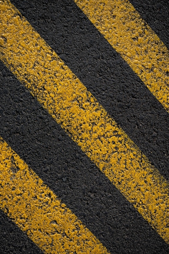 纹理, 黑, 混凝土, 黄色, 线, 条纹, 模式, 路, 沥青, 路面