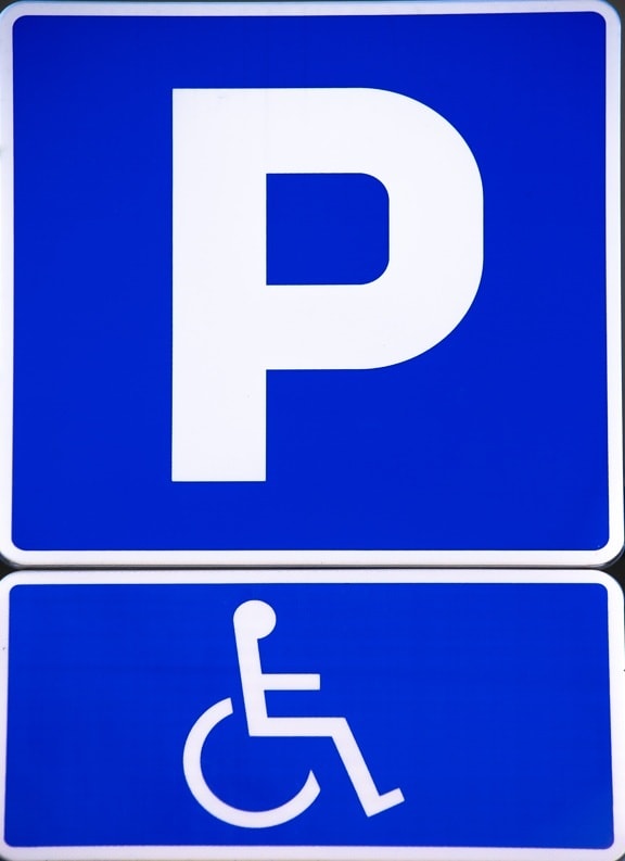 deaktiviert, Parken, Rollstuhl, Parkplatz, Zeichen, Informationen, Warnung, Verkehrssteuerung, Symbol, Symbol
