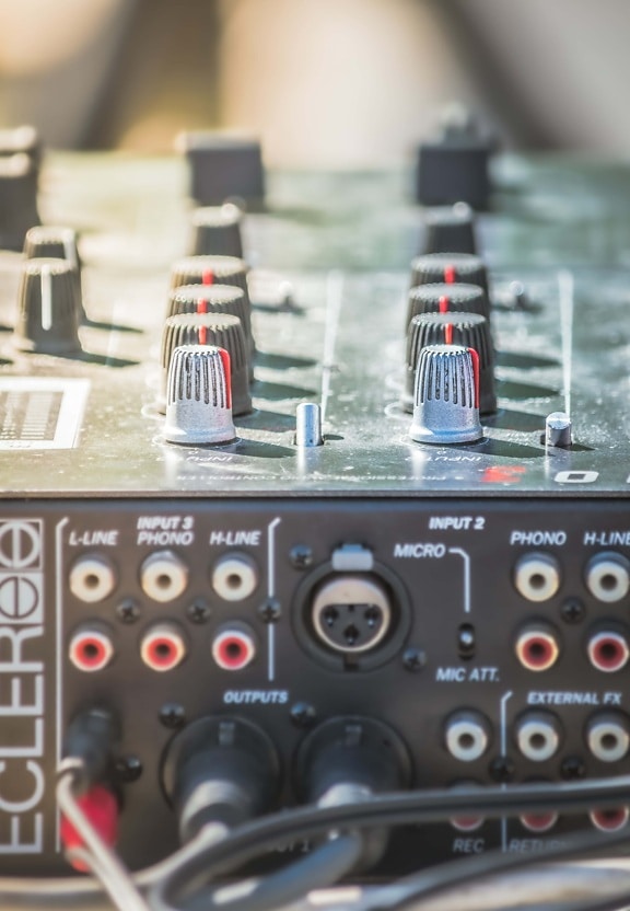 analog, amplifier, mixer, electronics, intensity, sound, music, volume, equipment, switch