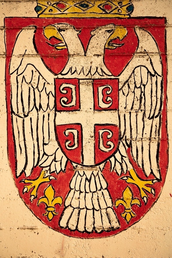 águila, Armería, símbolo, signo de, Graffiti, patriotismo, antiguo, antiguo, arte, retro