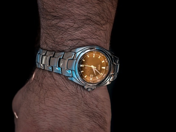 temps, montre à bracelet, main, unité, horloge, boucle, vintage, mode, vieux, antique