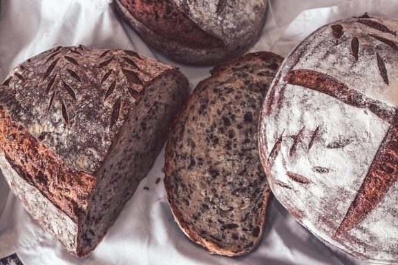 homemade, wholemeal bread, bread, crust, seed, linen, sesame, food, delicious, baking