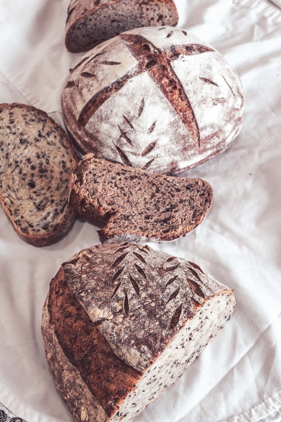linen, wholemeal, wholemeal bread, seed, sesame, wholemeal flour, rye, diet, organic, healthy
