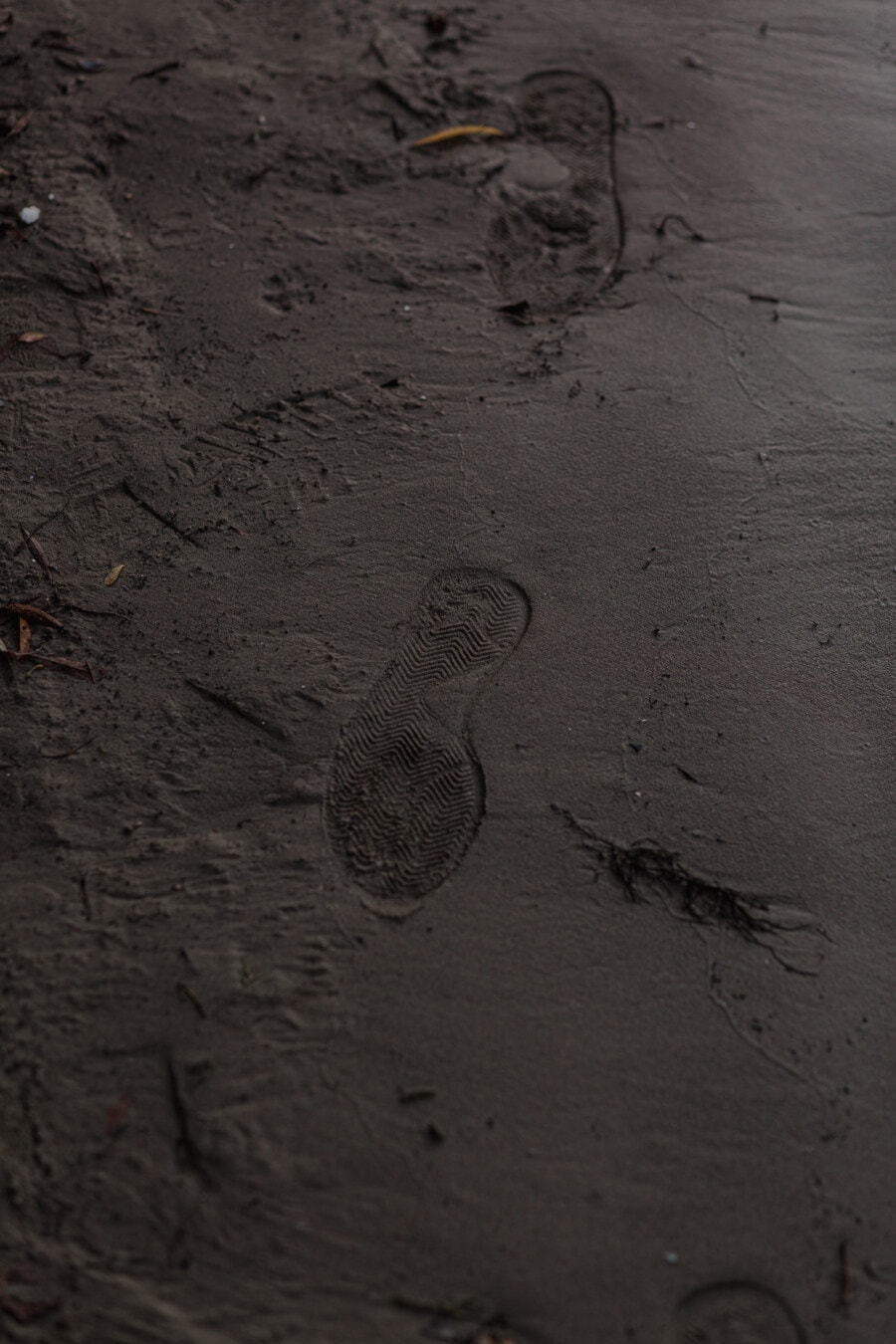 pijesak, mokro, korak, prljavi, tlo, plaža, zemlja, tekstura, tlo, otisak stopala