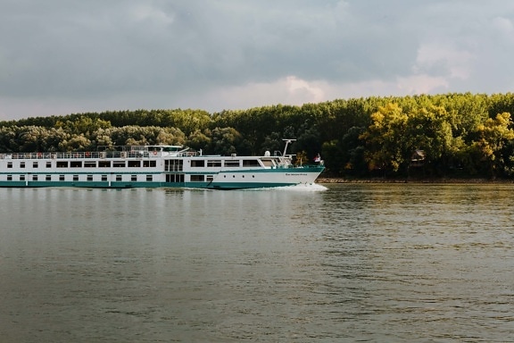 cruise ship, ship, Danube, river, cruiser, tourist attraction, tourism, ecotourism, water, lake