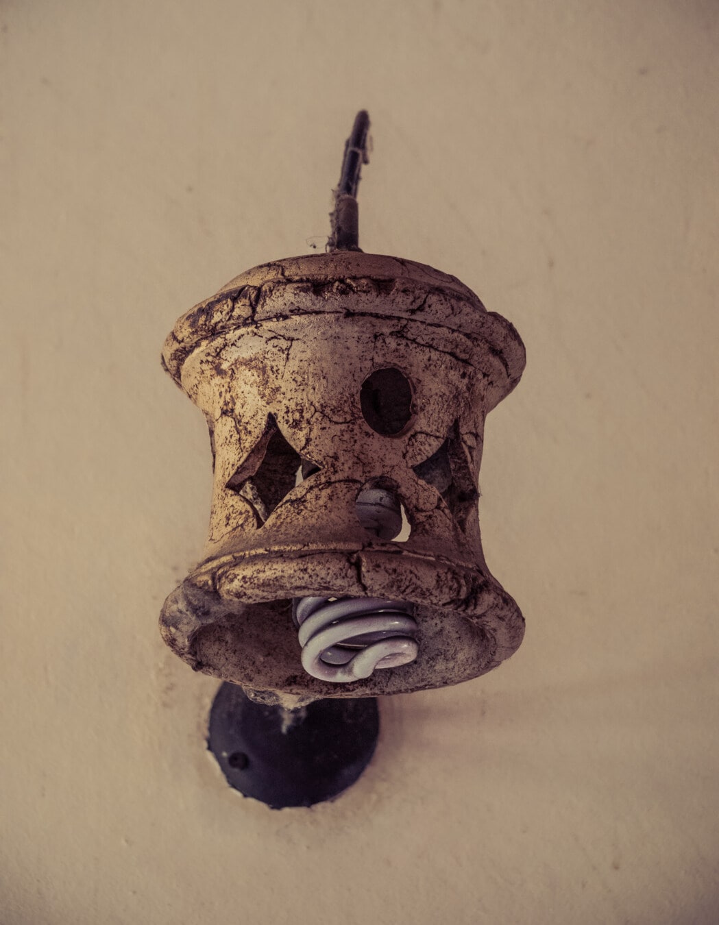 model tahun, keramik, lampu, kotor, kuno, lampu, coklat, seni, retro, lama