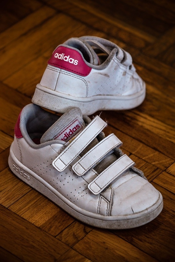 classic, white, Adidas, leather, sneakers, parquet, floor, hardwood, fashion, shoes