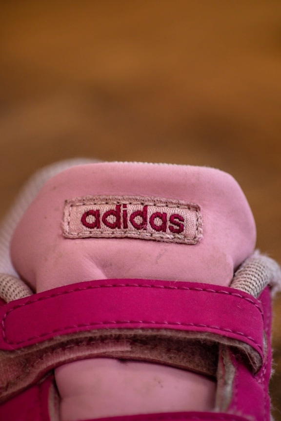 Adidas, sepatu kets, merah muda, teks, merapatkan, simbol, mode, kenyamanan, retro, warna
