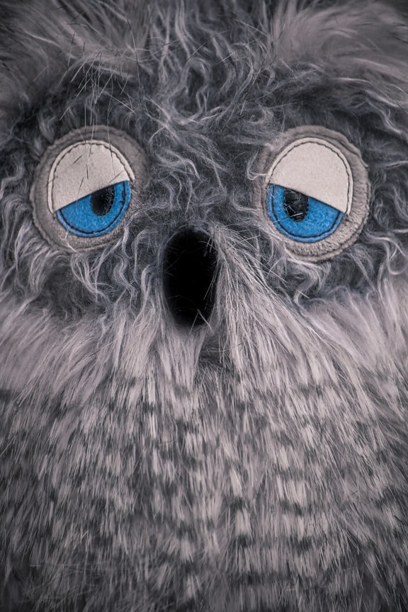 owl, toy, grey, plush, furry, eyes, fur, face, eye, color