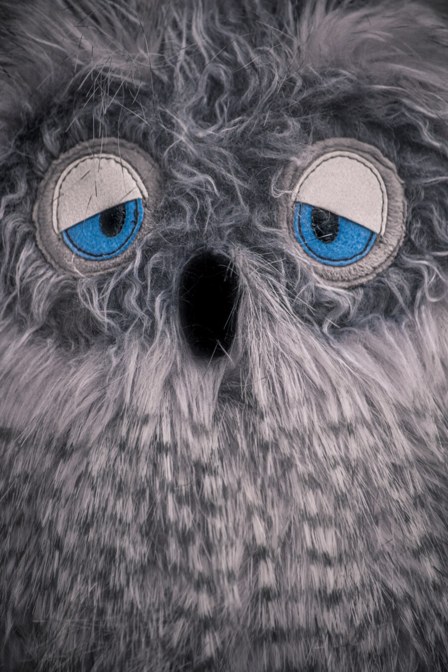 owl, toy, grey, plush, furry, eyes, fur, face, eye, color