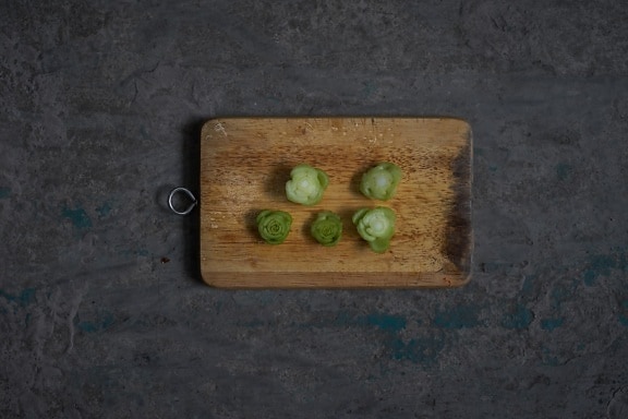 carving, green, vegetable, decoration, kitchen, kitchen table, food, leaf, texture, board
