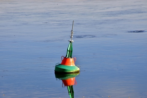 buoy, floating, signal, warning, sign, danger, water level, water, nature, landscape