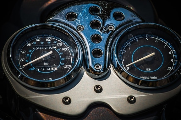 speedometer, motorsykkel, hastighet, kilometer, kjøretøy, dashboard, instrumentet, meter, Sporvidde, skift