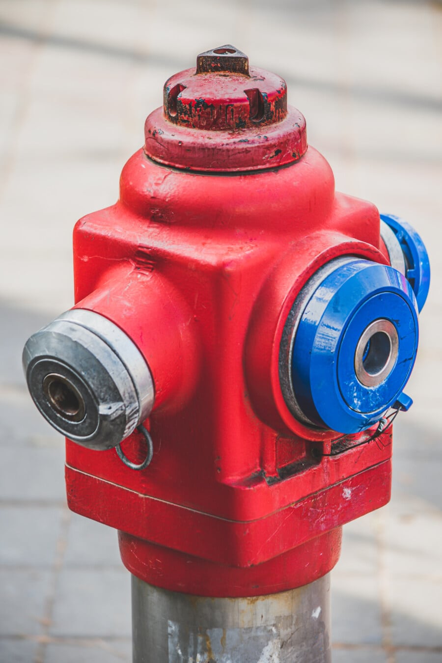 tamno crvena, hidrant, objekat, sigurnost, industrijsko, pritisak, lijevano željezo, čelik, industrija, oprema