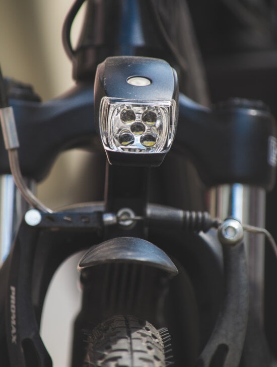 headlight, diode, light, detail, bicycle, close-up, tire, device, wheel, technology