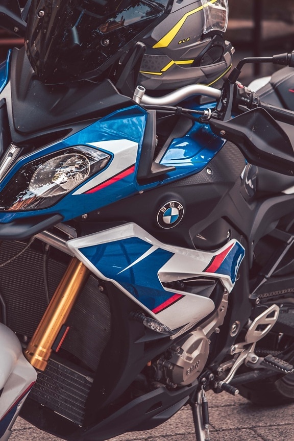 BMW, motorbike, motorcycle, headlight, steering wheel, helmet, device, vehicle, transportation, bike