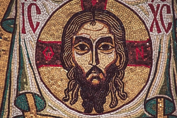 Kristus, mosaik, portræt, hoved, Byzantinske, ortodokse, kristendommen, kultur, religion, kunst