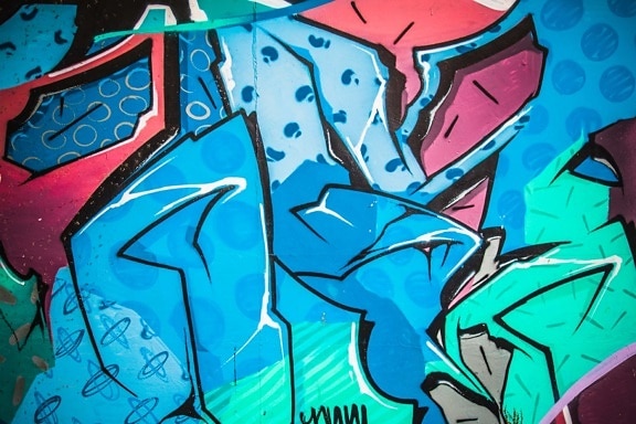 colorido, grafite, Resumo, azul escuro, decoração, vandalismo, arte, projeto, ilustração, artístico