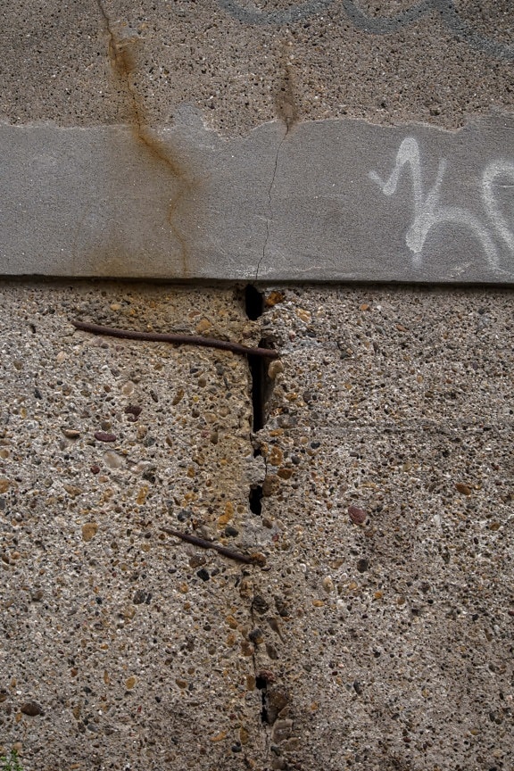 concrete, cement, hole, texture, mortar, decay, cast iron, surface, wire, abandoned