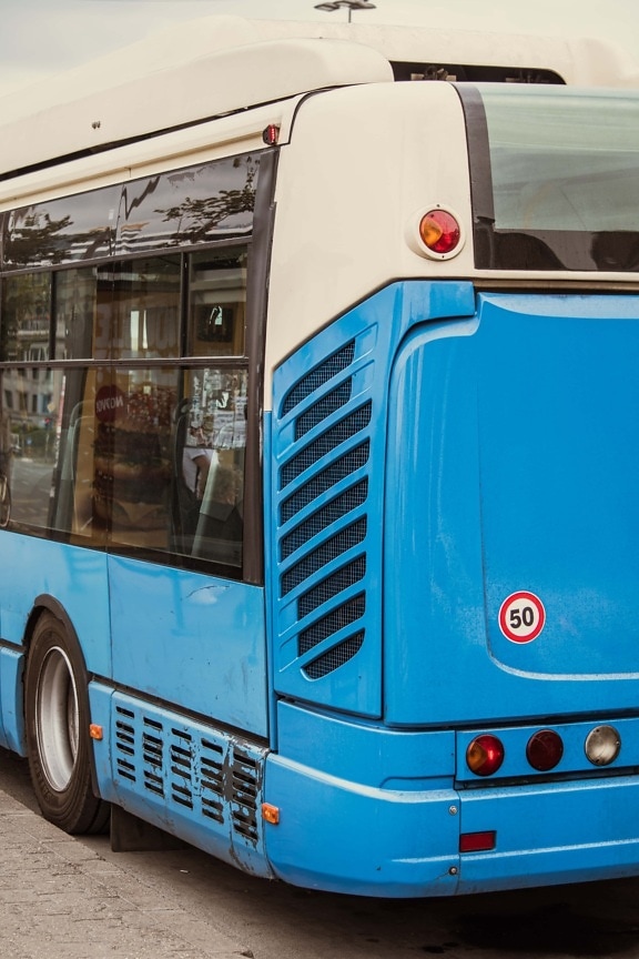 ônibus, brilhando, azul escuro, público, transportes, meio de transporte, transporte, veículo, tráfego, ao ar livre